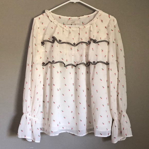 LOFT Tops - LOFT Floral Blouse